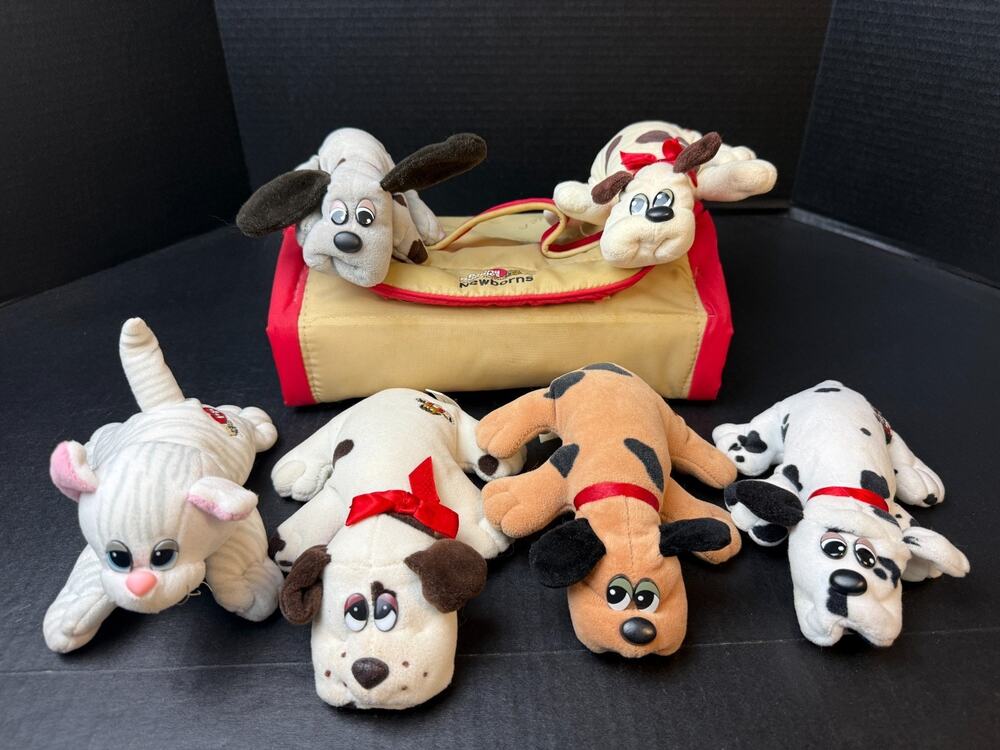 Vintage 80s Tonka POUND PUPPIES (Lot of 6) 5 Newborns & 1 Pur-r-ries *READ